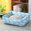 温かい洗える長方形の豪華なペット犬のベッド